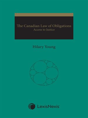 cover image of The Canadian Law of Obligations